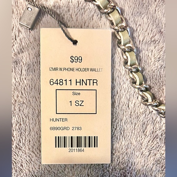 Overland “Izmir” Leather Phone Wallet w/ Chain Strap in Hunter Green - Picture 15 of 15